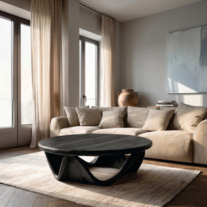 Modern Coffee Table With Unique Flowing Base For Living Room