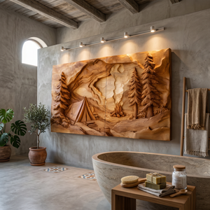 Nature Inspired Forest Wood Wall Art For Rustic Cabin Interior Decor