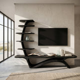 Contemporary TV Stand With Sculptural Storage For Living Room