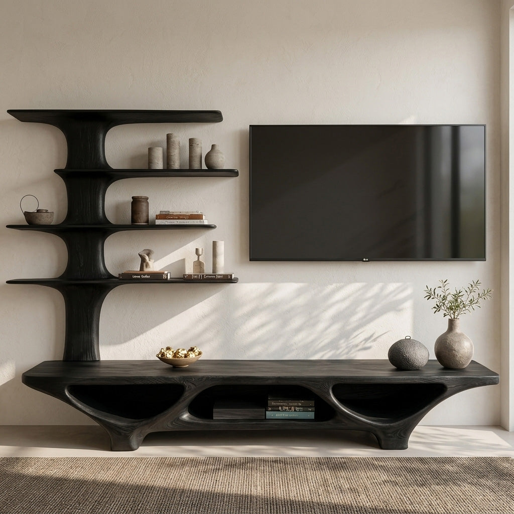 Organic Modern Tree Shape TV Stand For Living Room