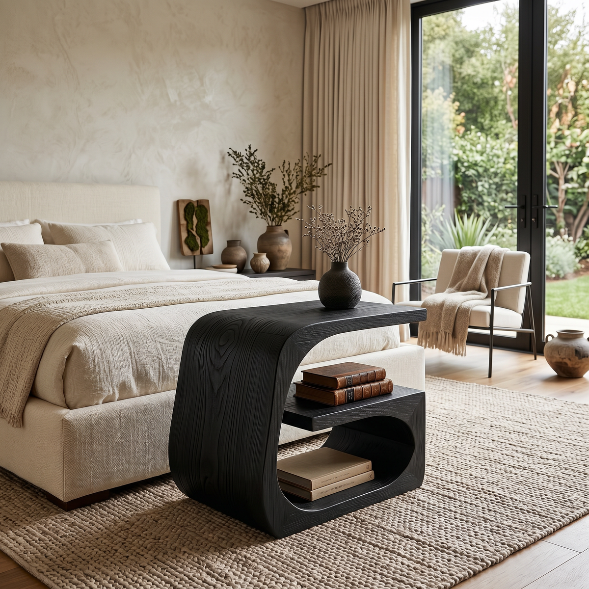 Handcrafted Wood Side Table For Home Accent Furniture