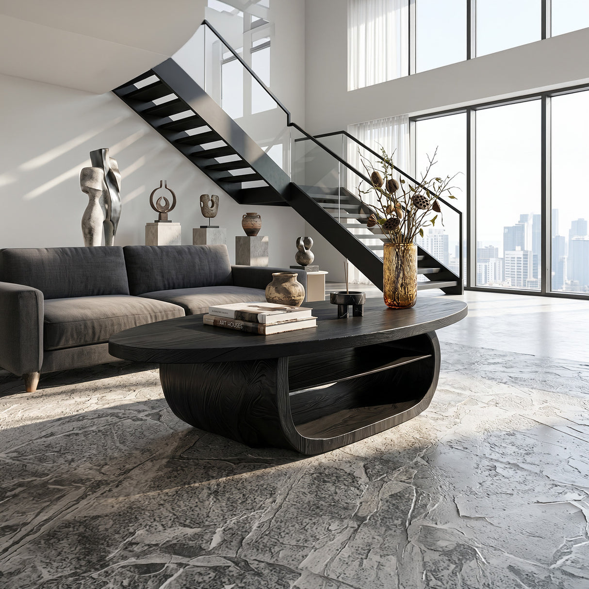 Modern Solid Wood Low Coffee Table For Living Room Furniture Decor