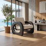 Resort Style Sculptural Armchair Wellness Reception Area