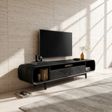 Rustic Walnut TV Cabinet For Lakeside Cabin Retreat
