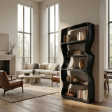 Contemporary Wooden Standing Shelf For Living Room Display