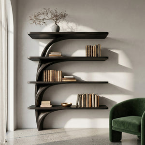 Organic Tree From Wood Floating Bookshelf For Home Display