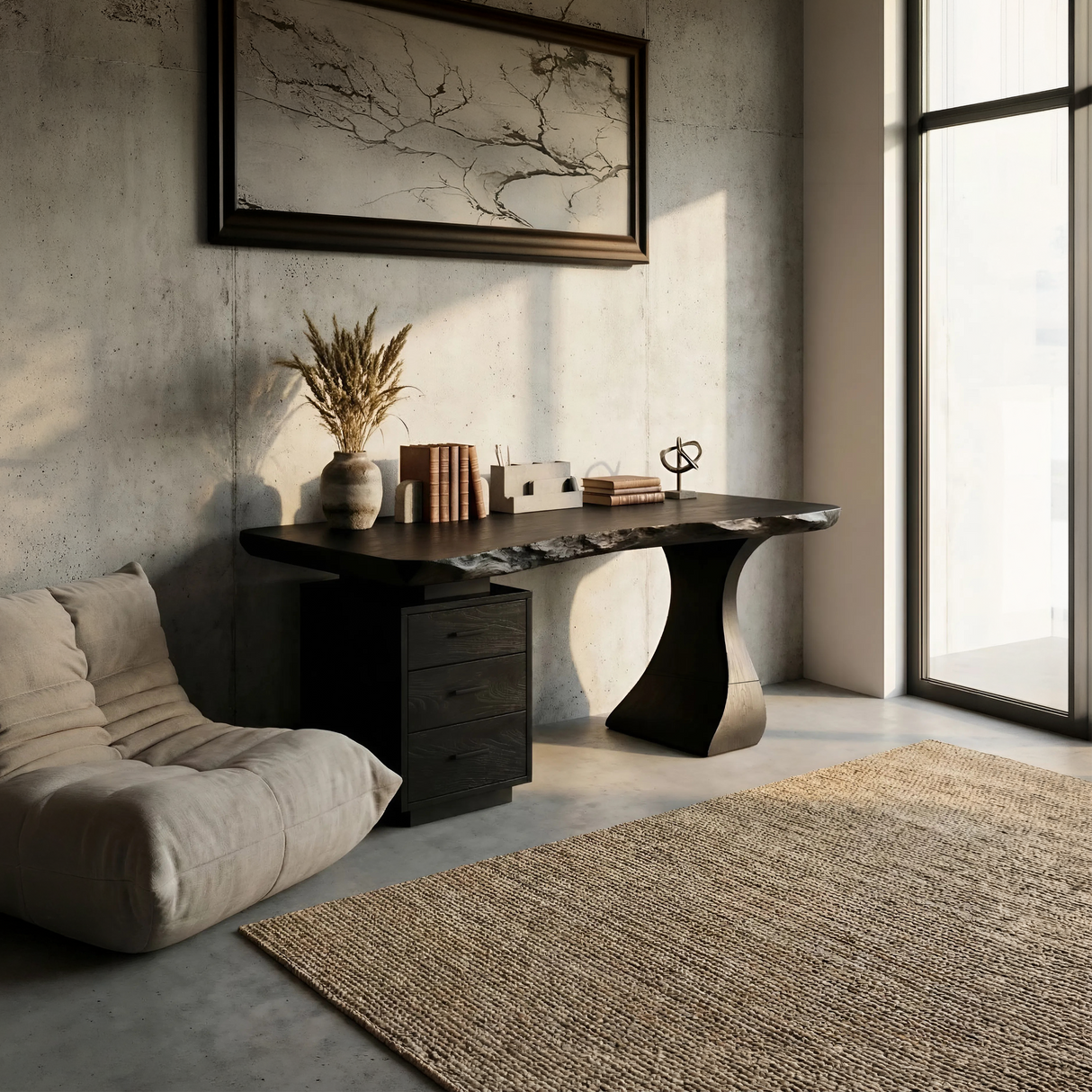 Modern Desk With Drawers For Elevated Work Space