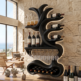 Organic Sculptural Bottle Organizer For Home Bar