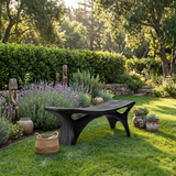 Contemporary Sculptural Outdoor Bench For Garden Or Terrace Lounge