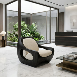 Sculptural Natural Wood Chair For Modern Home Decor