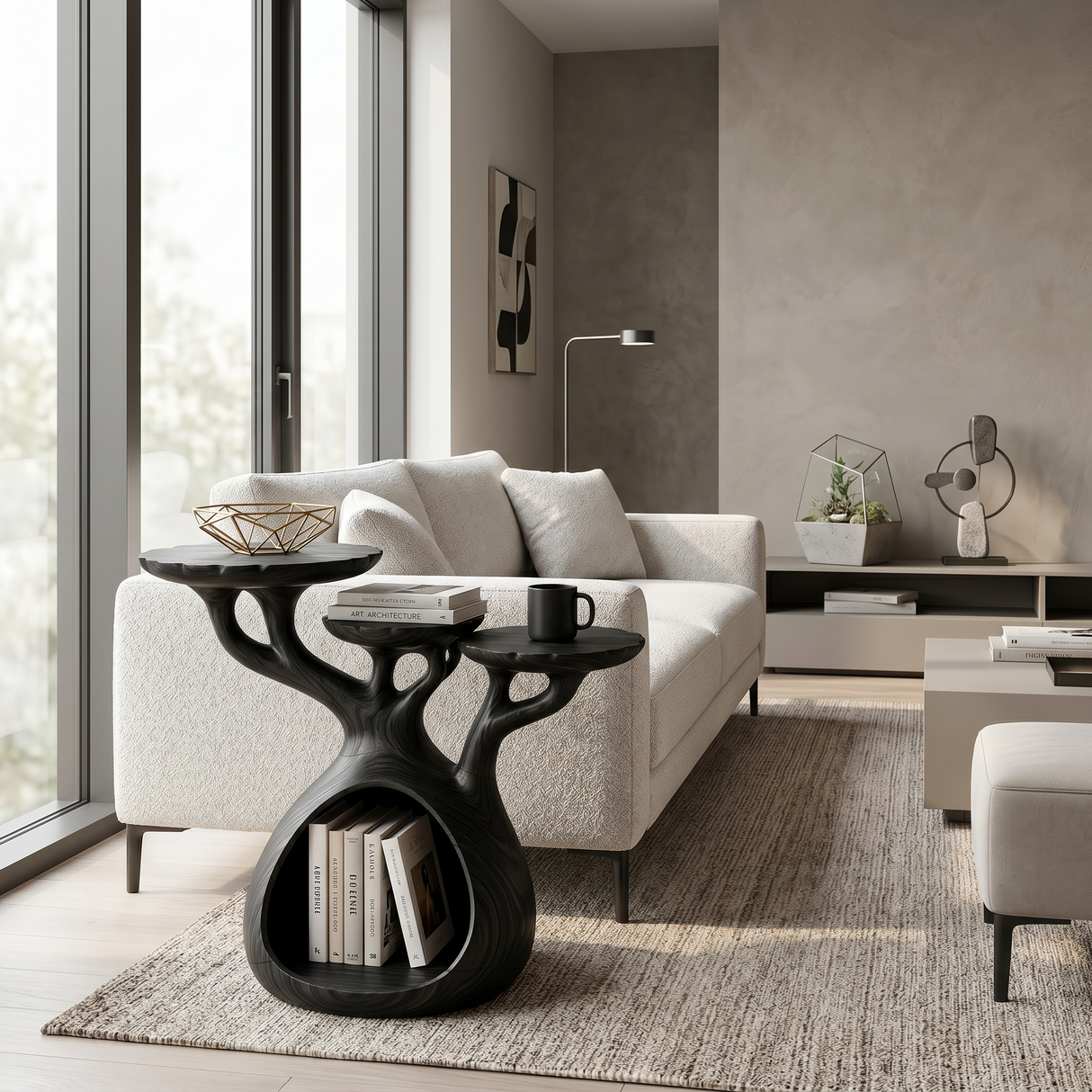 Japandi Multi Level Side Table Lakeside Living Room