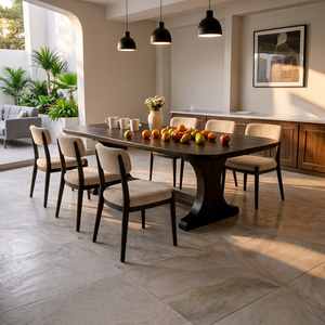 Wooden Dining Table With Farmhouse Style For Dining Room