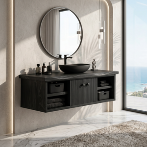 Minimalist Vanity Cabinet Bright Modern Bathroom