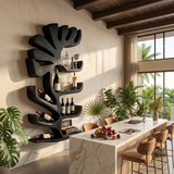 Farmhouse Wall Wine Rack For Apartment Bar Display Feature