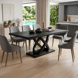 Light Wood Gathering Table For Tropical Dining Room