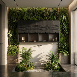 Modern Sculptural Bathroom Cabinet Master Bathroom