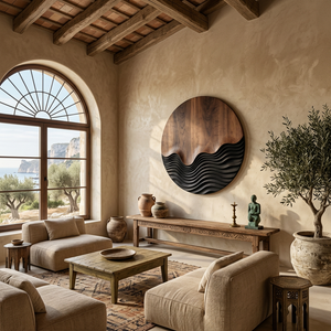 Modern Circular Wave Wall Art For Living Space