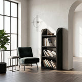 Scandinavian Wood Magazine Rack With Rounded Edge For Reading Corner