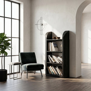 Scandinavian Wood Magazine Rack With Rounded Edge For Reading Corner