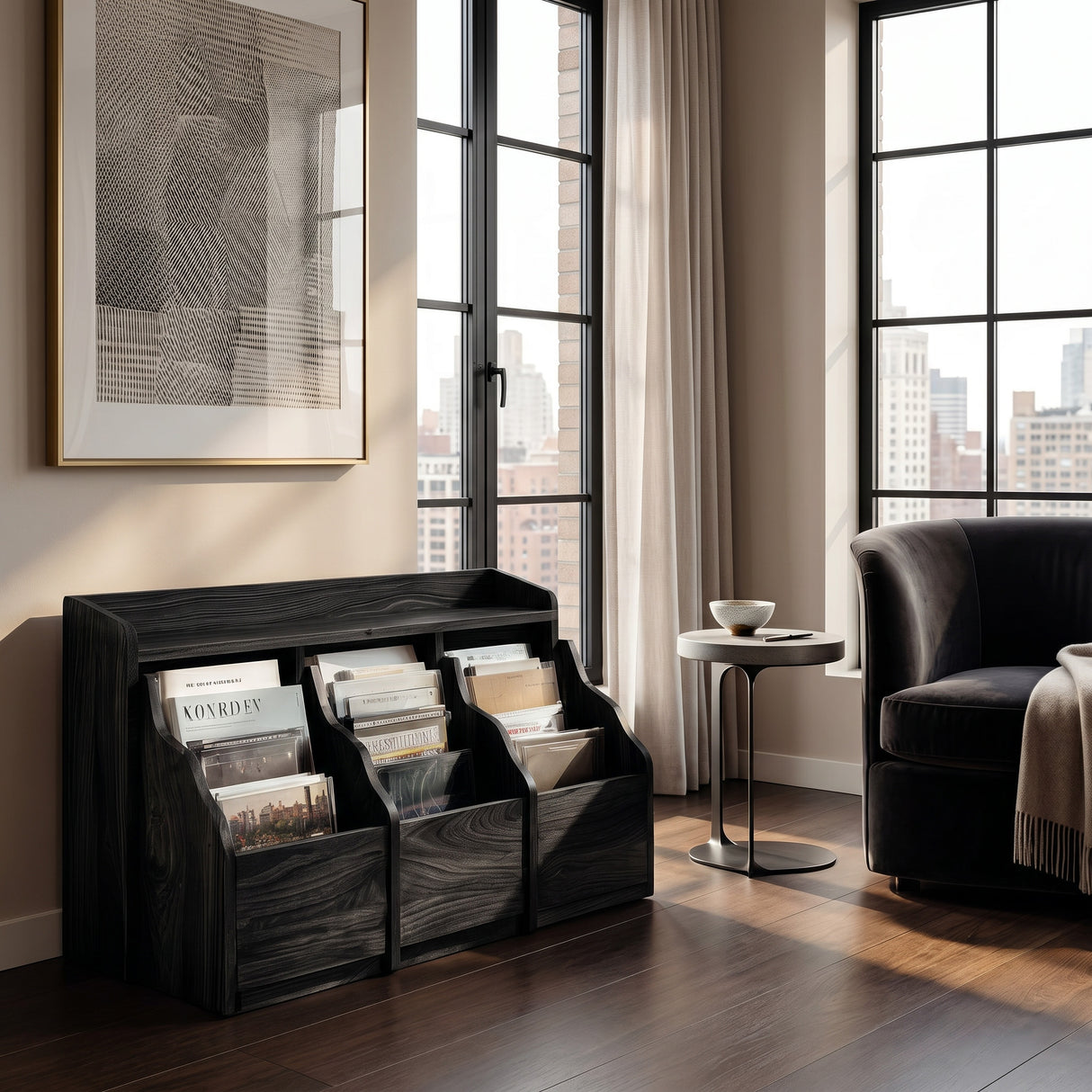 Modern Classic Wooden Magazine Rack For Home Decor