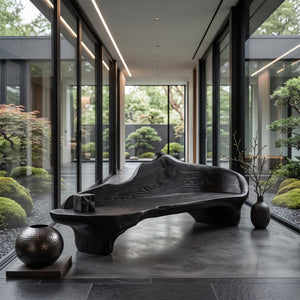 Sculptural Bench With Organic Design For Living Room