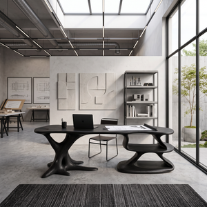Minimal Asymmetric Storage Desk Home Office Study Room