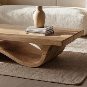 Contemporary Coffee Table Curved Leg Design For Living Room