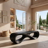 Modern Infinity Loop Bench For Living Room Interior