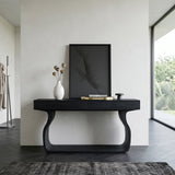 Minimalist Console Table With Curved Base Frame For Entryway