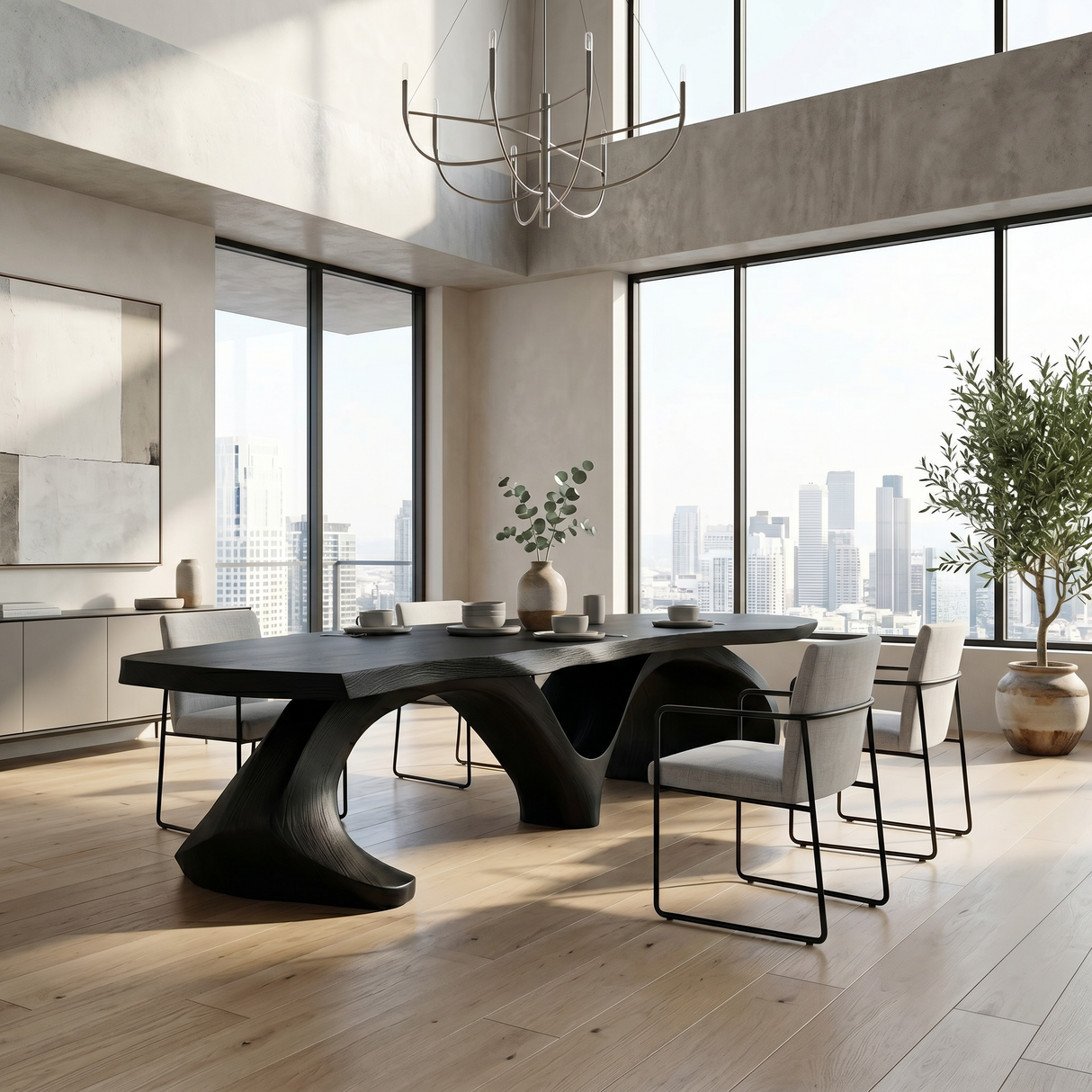 Modern Slab Dining Table For Formal Dining Room