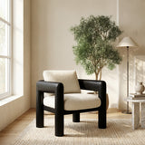 Minimalist Natural Wood Chair For Modern Living Room
