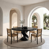 Luxury Twisted Pedestal Dining Table For Dining Room
