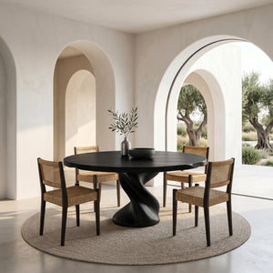 Luxury Twisted Pedestal Dining Table For Dining Room