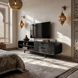 Luxury Walnut TV Cabinet For Elegant Master Suite