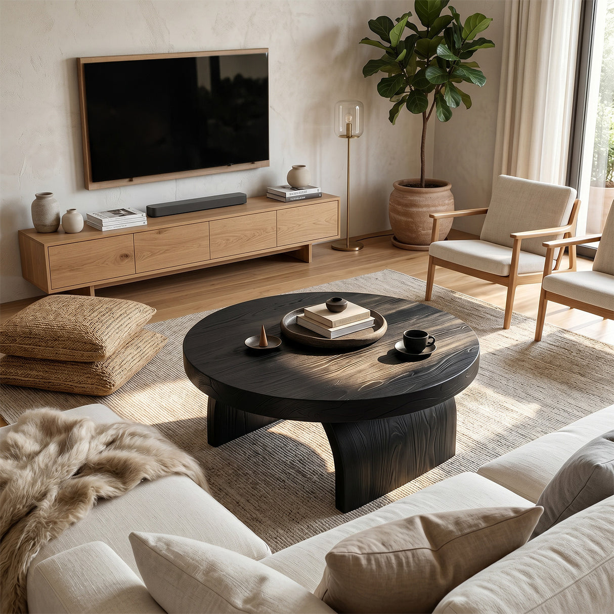 Handcrafted Solid Wood Coffee Table For Living Roomdecor And Home Decor