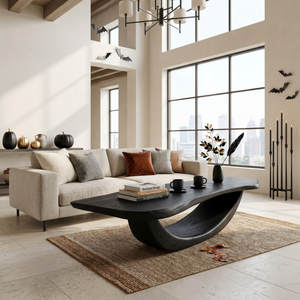 Farmhouse Wooden Live Edge Coffee Table Livingroom Decor Haunted Look