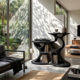 Modern Record Player Cabinet Sculptural Design For Living Room
