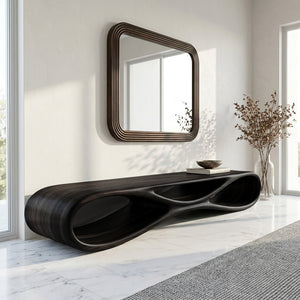 Modern Organic Wood Bench For Elegant Home Entryway