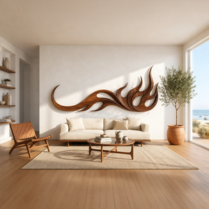 Minimalist Flowing Wall Decor For Wellness Space Interior