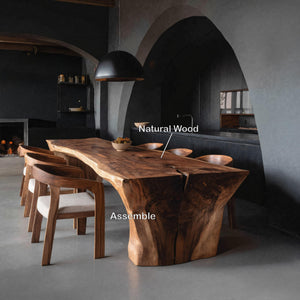 Wabi Sabi Handcrafted Dining Table For Dining Room