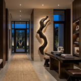Rustic Natural Wood Wall Lamp For Living Room