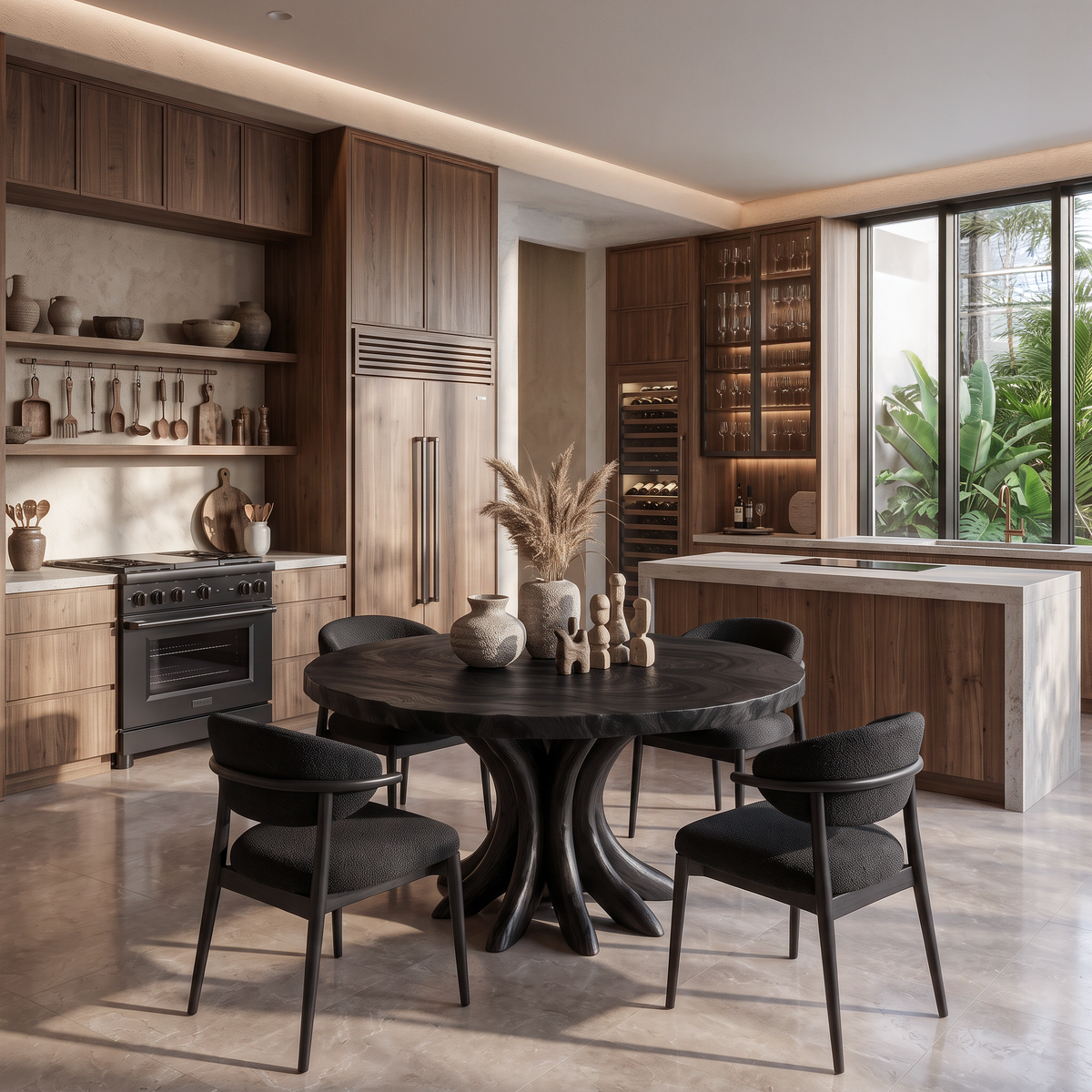 Organic Round Dining Table Inspired Tree Root Base For Dining