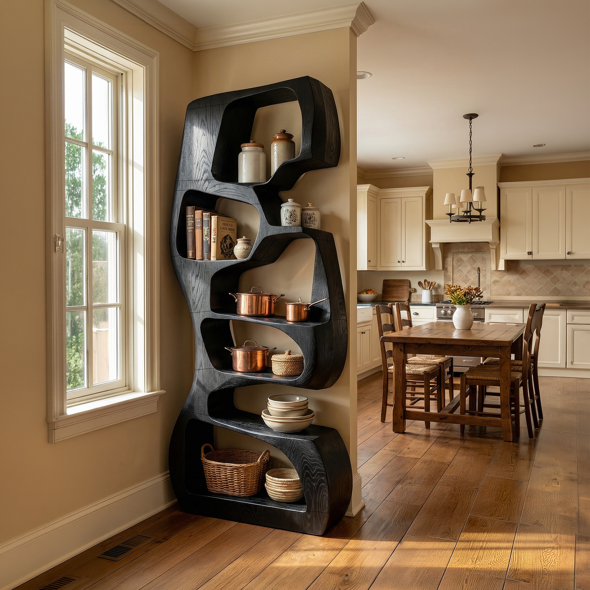 Modern Wooden Bookshelf For Home Living Storage