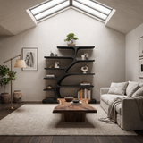 Organic Modern Bookshelf With Flowing Curves For Home Decor