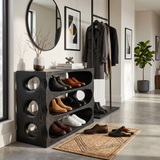Minimalist Shoe Bench Storage For Condo Entryway Placement