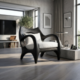 Zen-Inspired Organic Wood Chair for Modern Architectural Interiors
