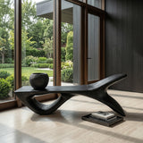 Luxury Wooden Bench With Fish Tail Shape For Living Room