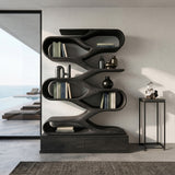Modern Curved Display Bookshelf For Home Office