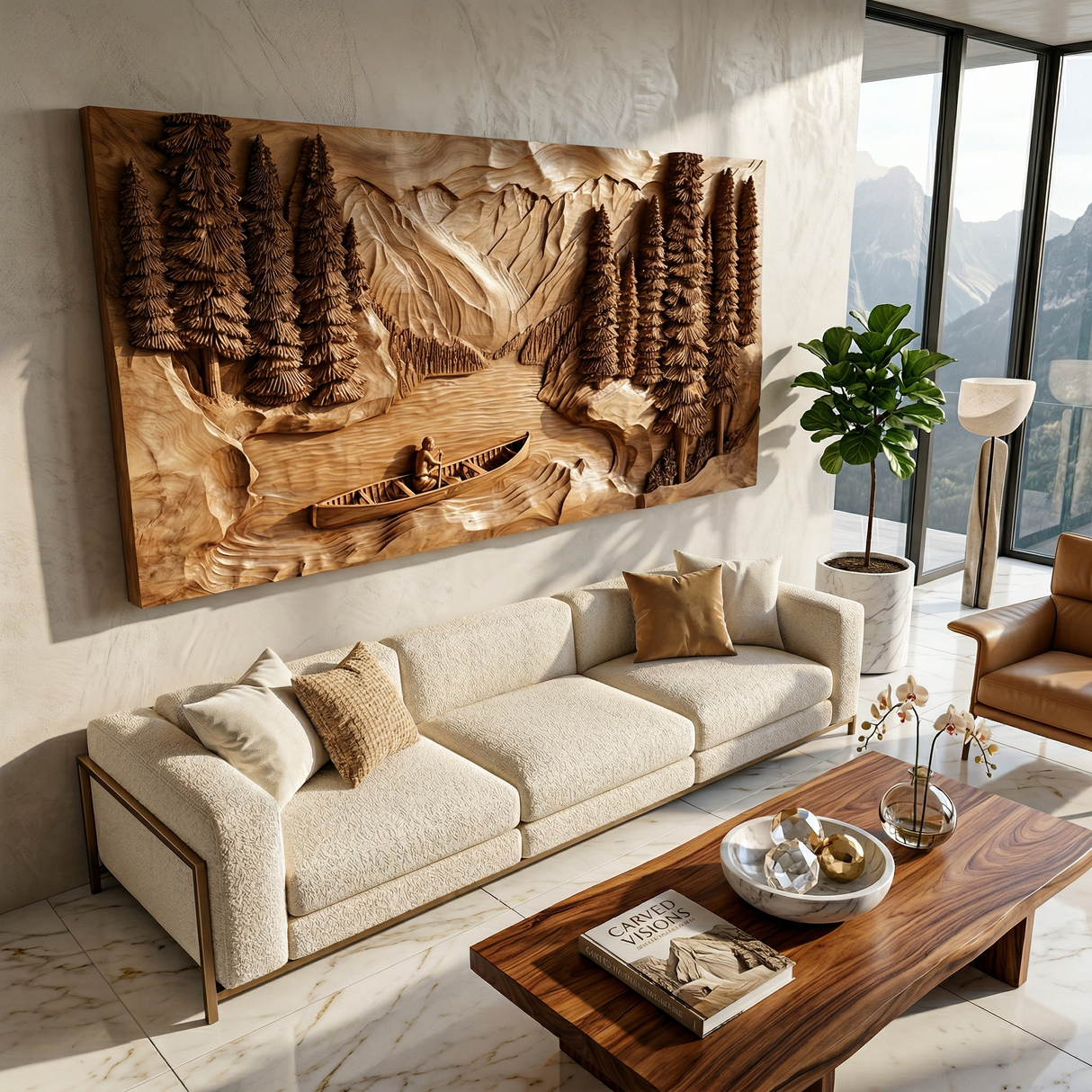Dolphin Wooden Wall Sculpture For Luxury Coastal Interior Decor