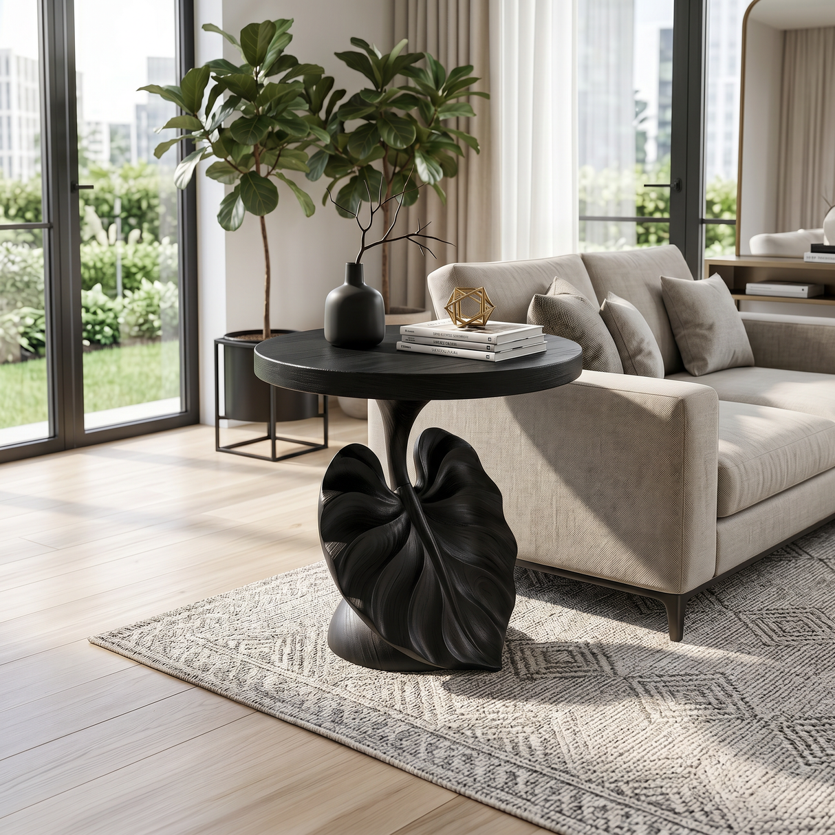 Mediterranean Sculptural Accent Table Courtyard Patio
